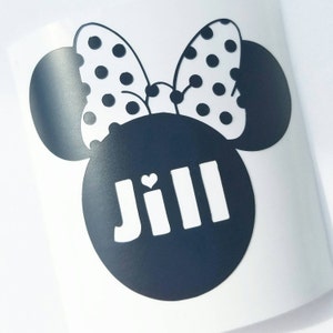 Disney name decal / Custom Disney decal / Custom Name decal / Disney tumbler / Disney lovers gift / Minnie Mouse decal / custom name sticker