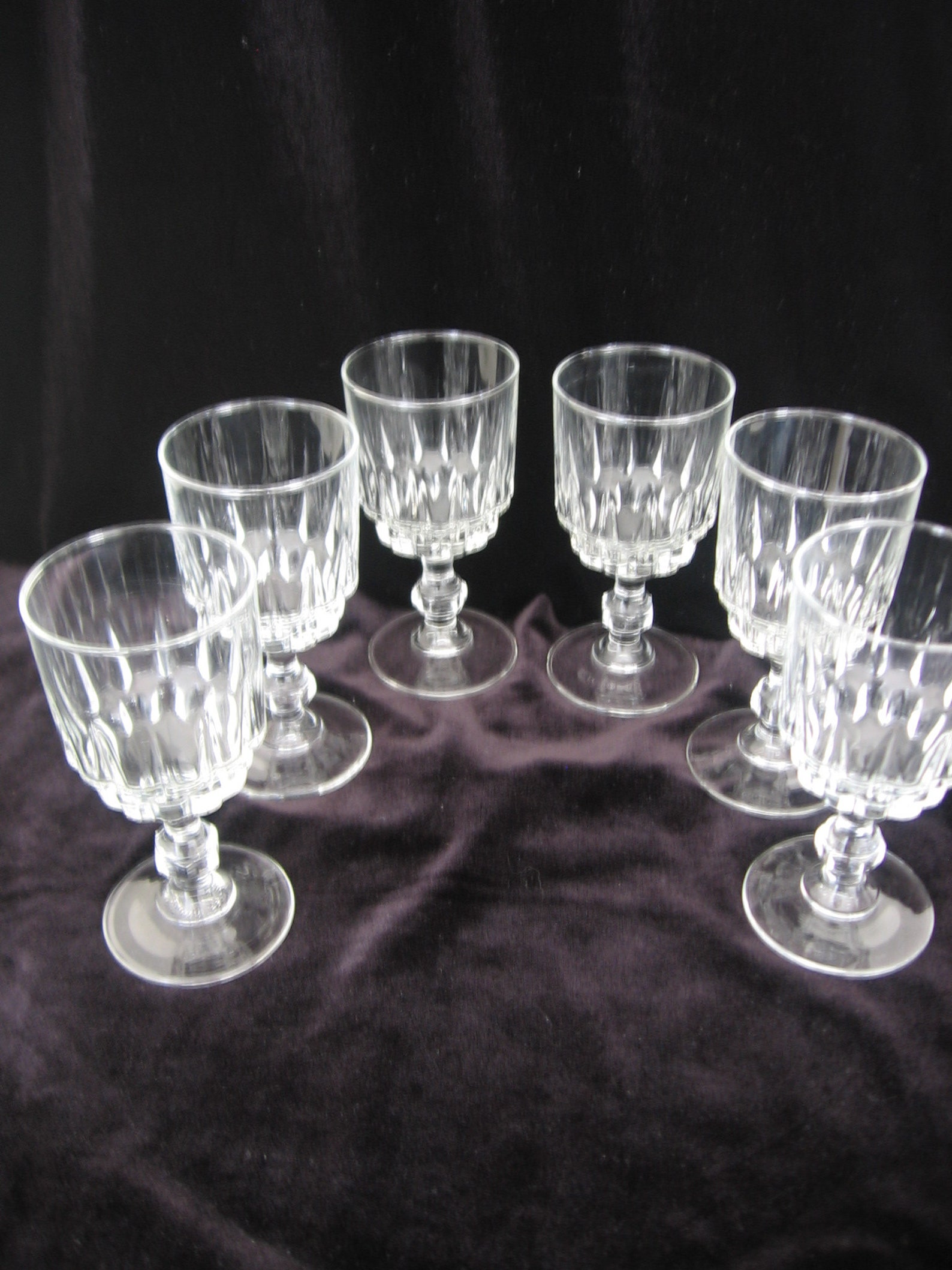 Luminarc LANCE Design Vintage French Wine Glasses Set of 6 Etsy
