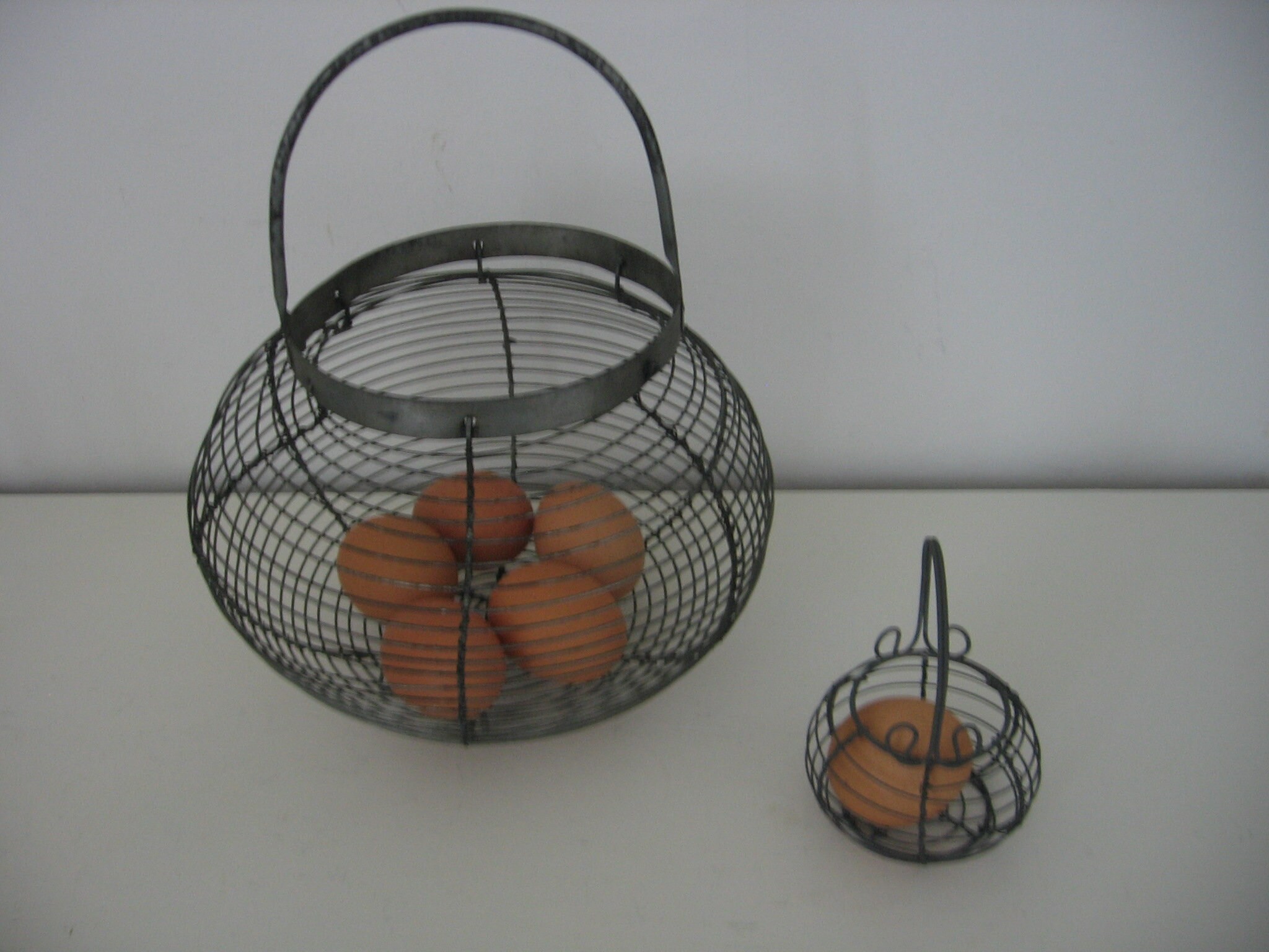 Paire de Qualité Paniers d'oeufs Français Fil/Pâques