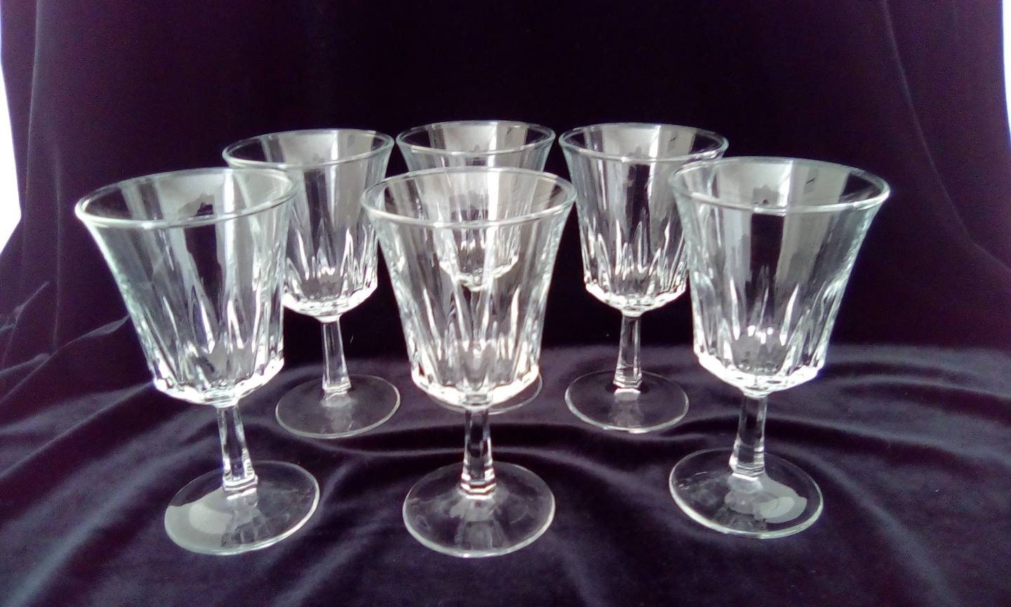 Luminarc Regence/Regency Design Vintage Français Port Sherry Wine Glasses Set Of 6