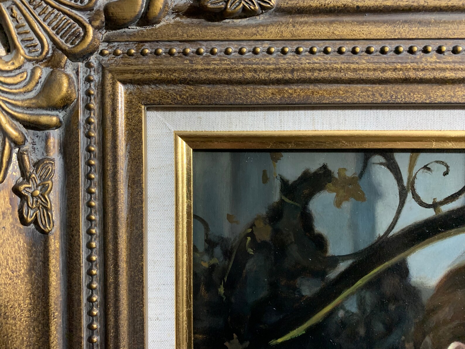 Antique Gold Frame Oil Paintingtraditional Oil Paintingfemale Paintingwoman Realistic