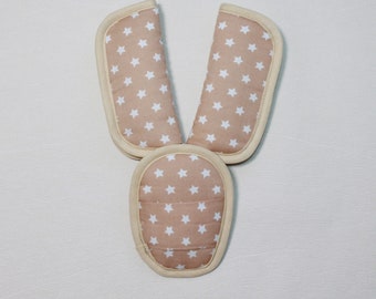 Shoulder pads ,strap pads , croth cover ,belt covers ,belt pads for baby car seat group +0