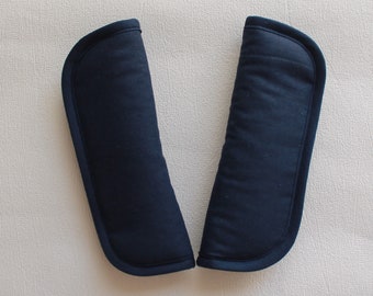 Stroller harness shoulder pads, dark blue