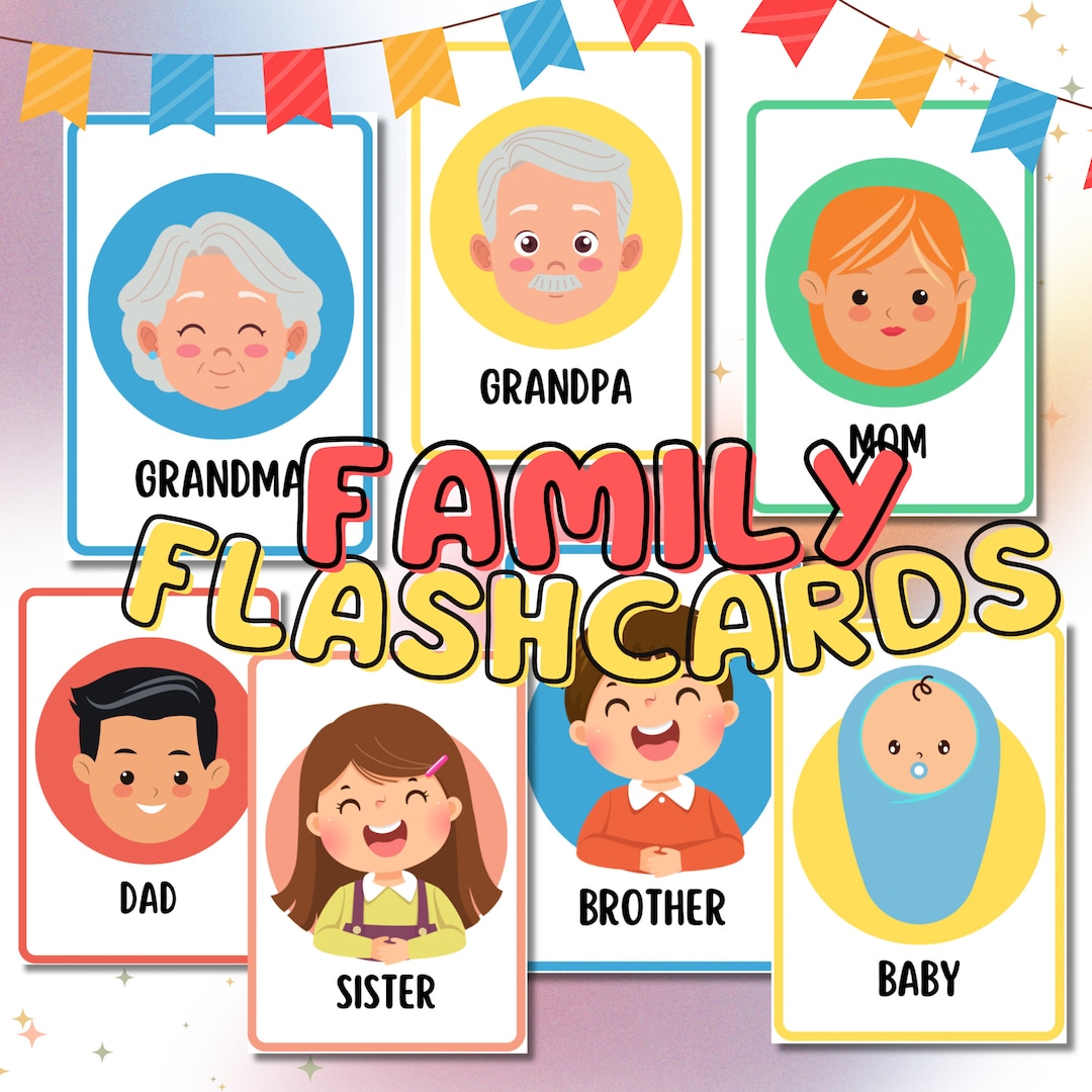 Family Flashcards | Printable Download | Preschool | Homeschool Cards ...