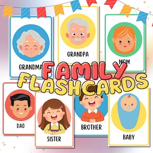 Cartões de família | Download para impressão | Pré-escola | Cartões de educação domiciliar | Decoração Educacional | Para professores e pais | De volta à escola