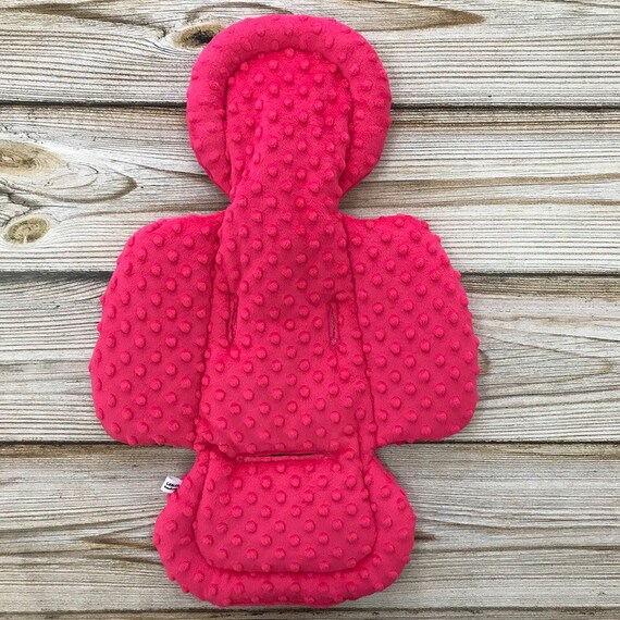 Vivid Pink Minky Dots Plush Newborn Insert 4moms Mamaroo Rockaroo Baby Liner For Infant Seat Infant Insert For Baby Babyshower Gift
