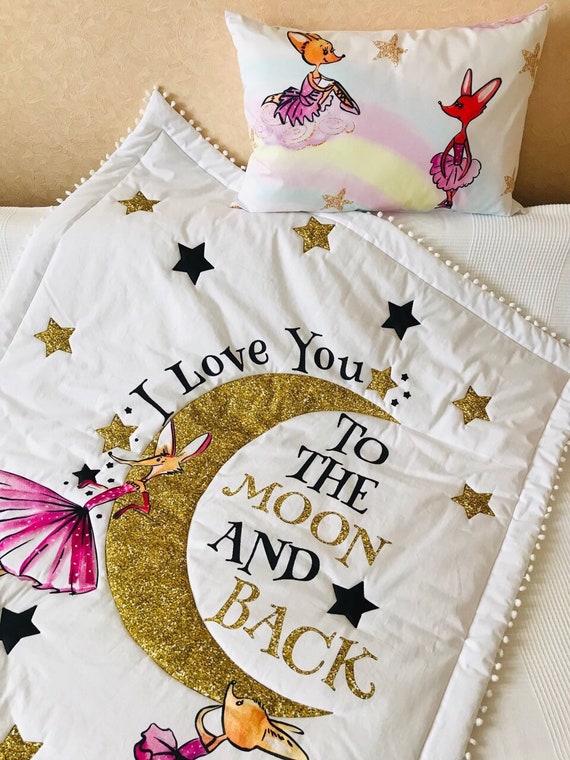 love you to the moon and back crib set