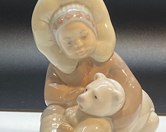 Lladro Ragazza con orso polare #1195