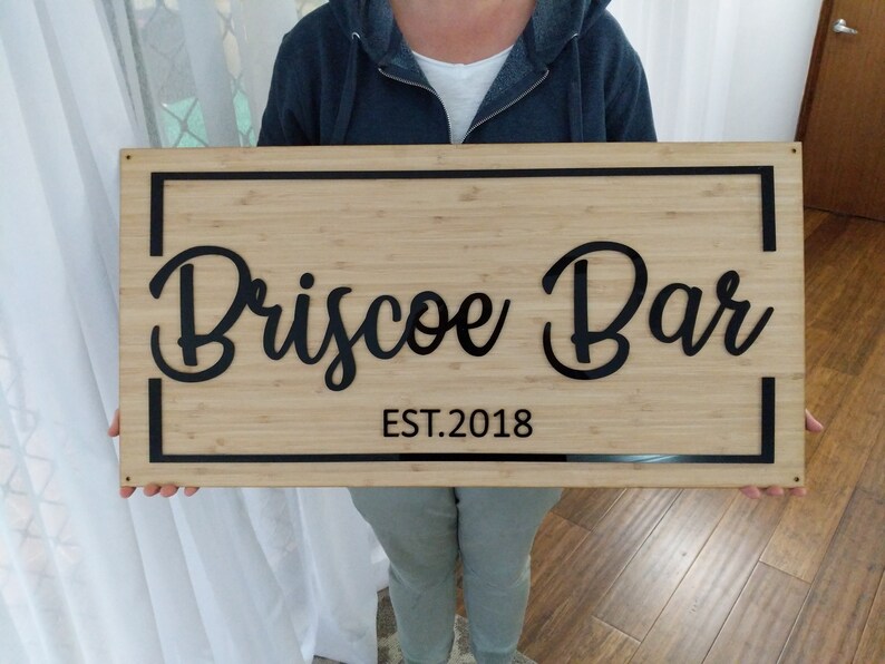 Personalised Home Bar Sign Pub Beer Sign Wood Established Etsy Australia