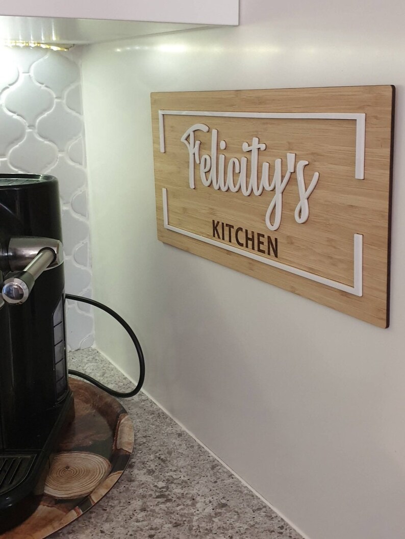 Kitchen Decor Sign Wooden Vintage Retro Modern Wall Sign Etsy Australia