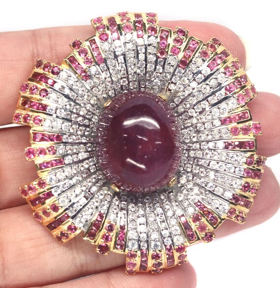 Rhodolite garnet best sale brooch
