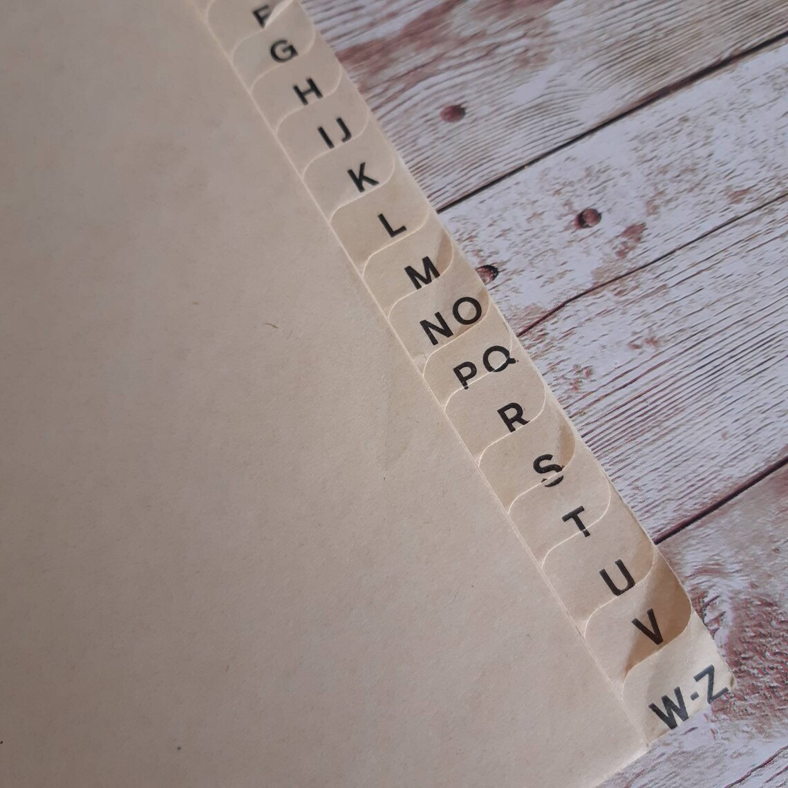 Vintage Alphabet Tabbed Divider Cards Index Cards ABC Card Etsy UK