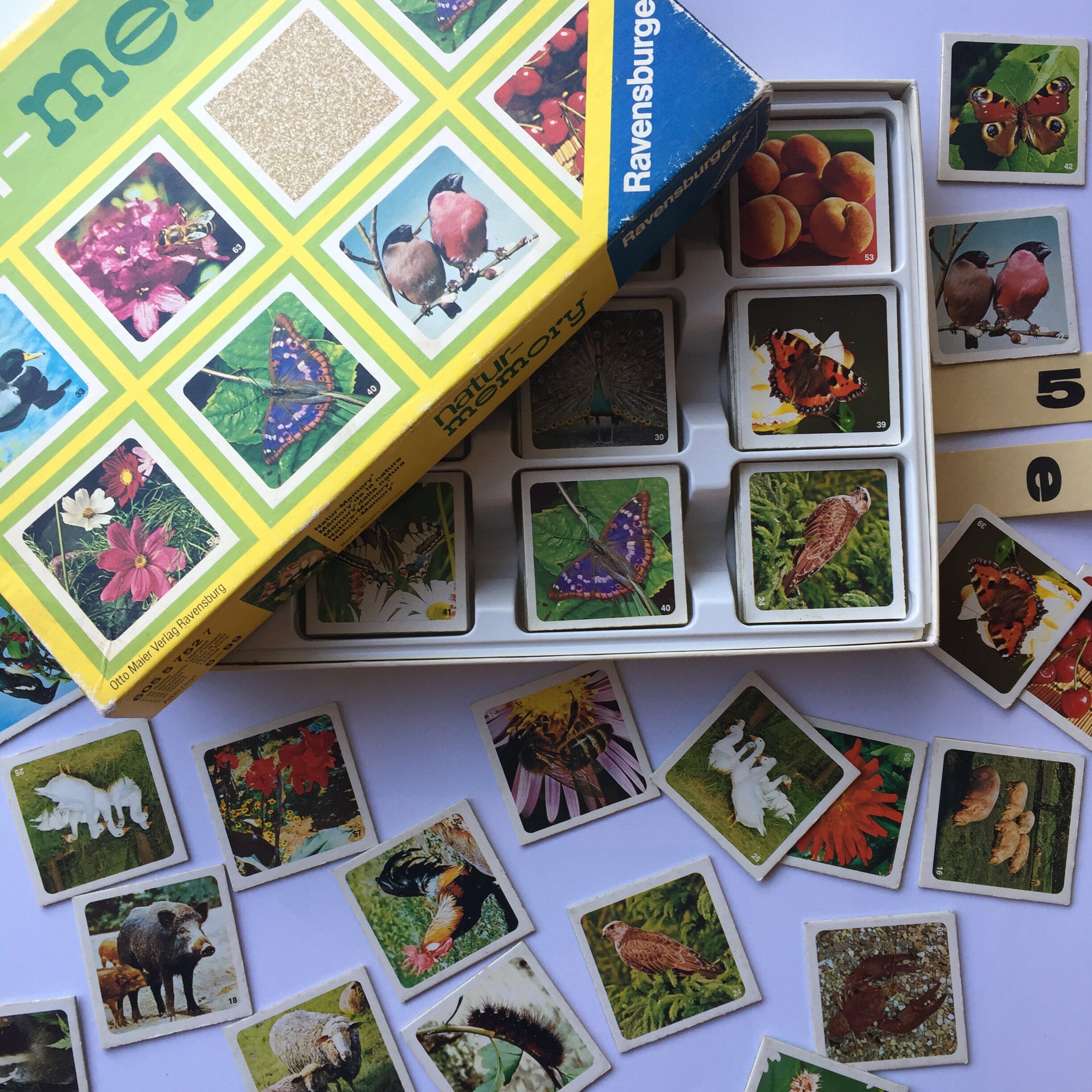 Vintage memory game complete Ravensburger nature memory game Etsy