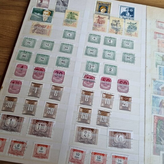 Large Stamp Collection Book STAMPS INCLUDED Stamp Stock Etsy