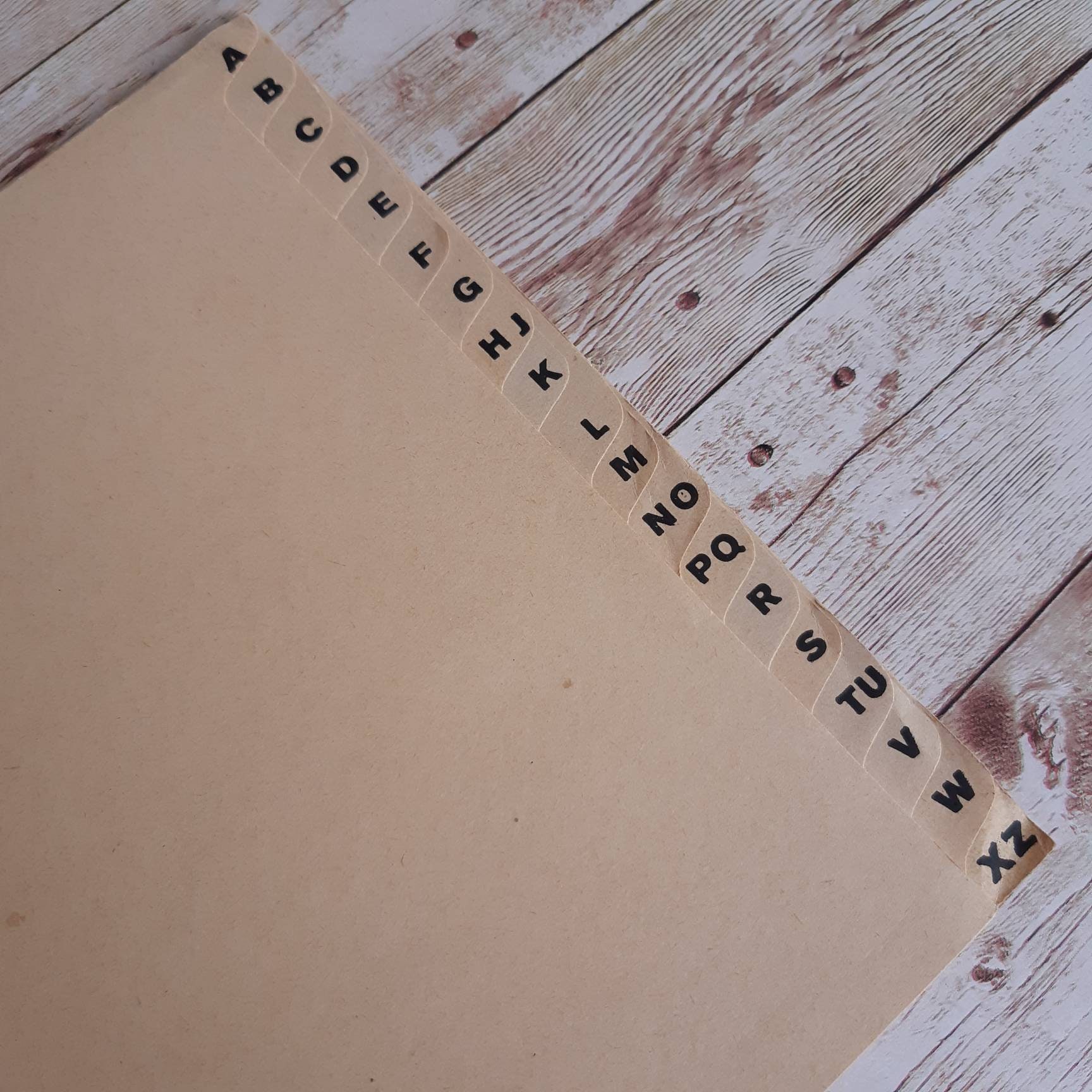Vintage Alphabet Tabbed Divider Cards Index Cards ABC Card Etsy UK