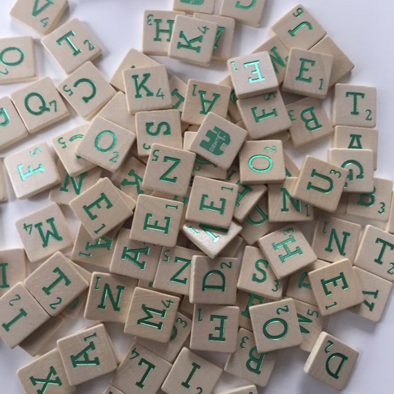 124 wood bulk Scrabble tiles complete set 1960s vintage Etsy