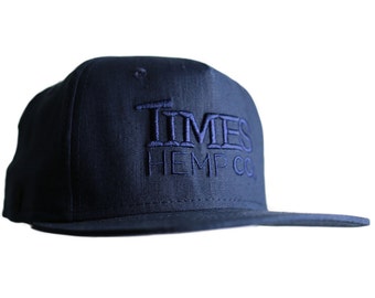 The Original Structured Hat Navy by Times Hemp Company, One Size.