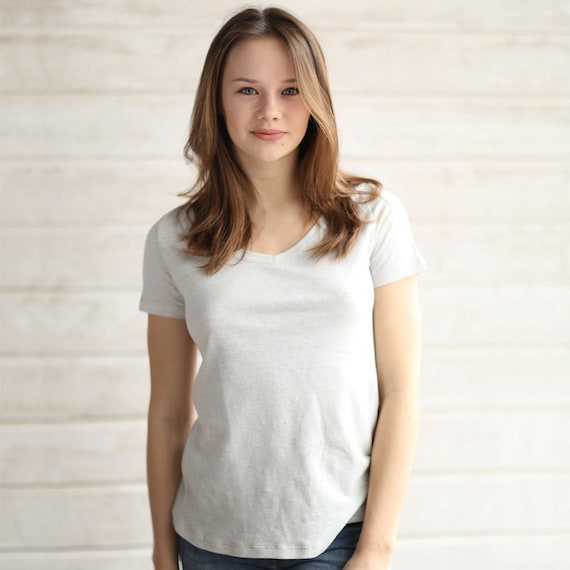 Womens V Neck T Shirt. 55 Percent Hemp and 45 Percent Organic Cotton. 4 Colors. Short Sleeve Solid XS S M L by Times Hemp Company Etsy
