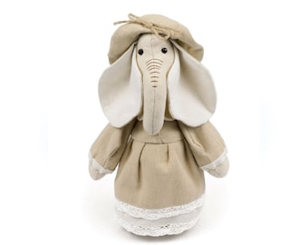 Elephant - Plush doll by Times Hemp Company. 100% Organic Hemp. Handmade.