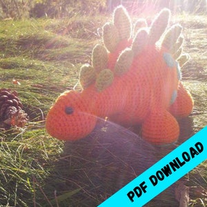 Riley the Stegosaurus Crochet Amigurumi *-*Digital Pattern Only*-*