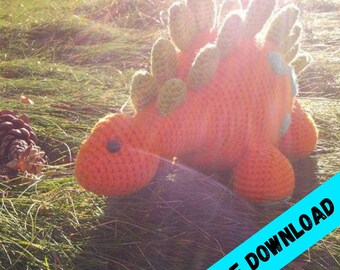 Riley the Stegosaurus Crochet Amigurumi *-*Digital Pattern Only*-*