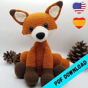 Finnley the Fox Crochet Amigurumi *-*Digital Pattern Only*-*