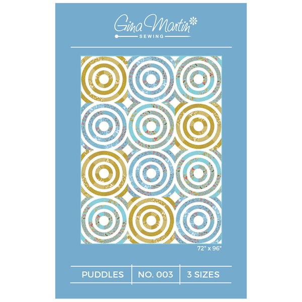 PUDDLES: A Modern Paper Quilt Pattern in 3 Sizes, by Gina Martin