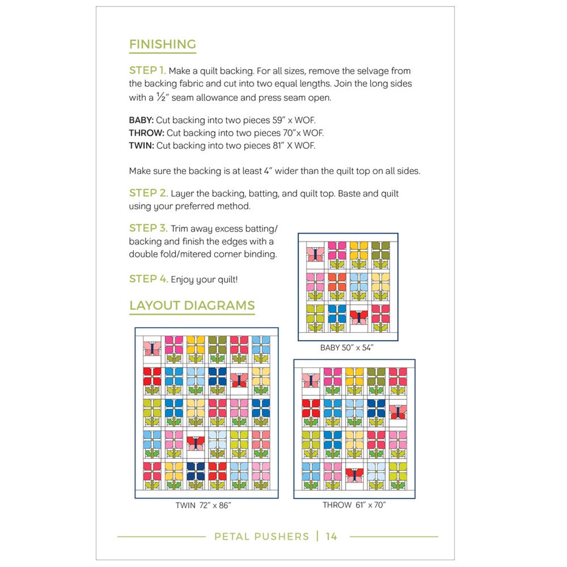 PETAL PUSHERS A Paper Quilt Pattern in 3 Sizes Etsy