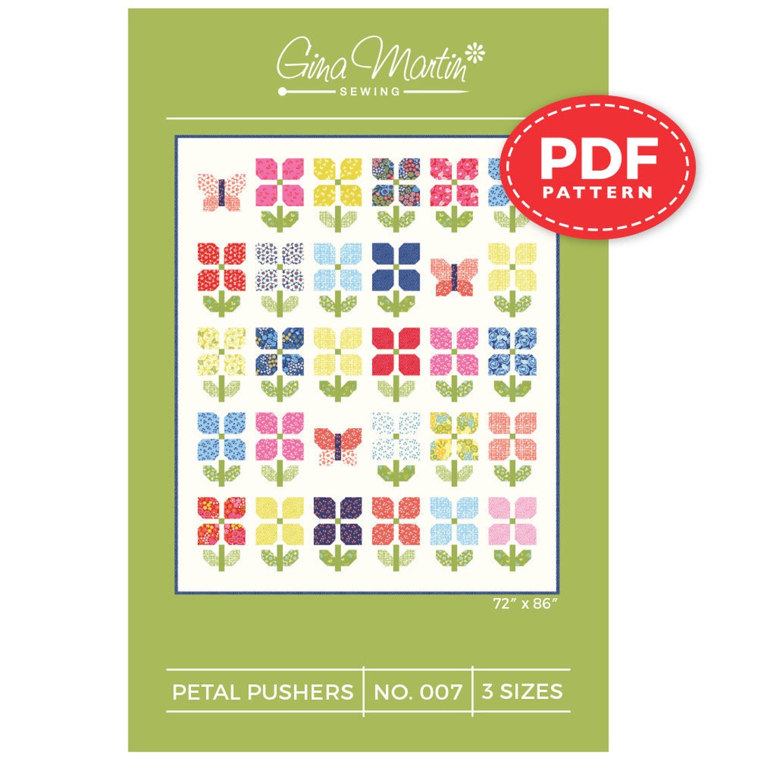 PETAL PUSHERS A PDF Quilt Pattern in 3 Sizes Etsy