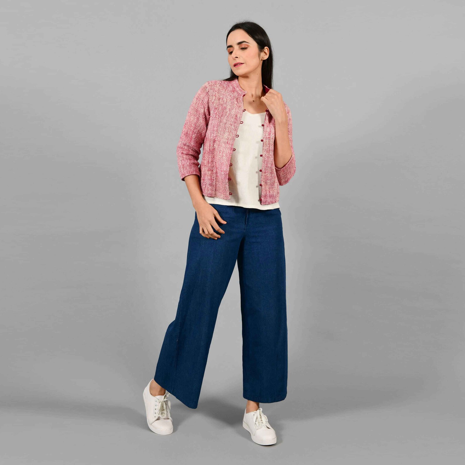 Mandarin Collar Jacket Cotton Jacket for Ladies Casual Etsy