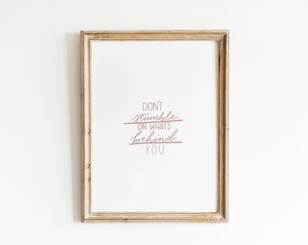 Digitaldruck | Boho-Stil-Druck | Handlettered Zitat | Zitat Druck | Nicht stolpern druckbare | Minimale druckbare | Mid Century Modern