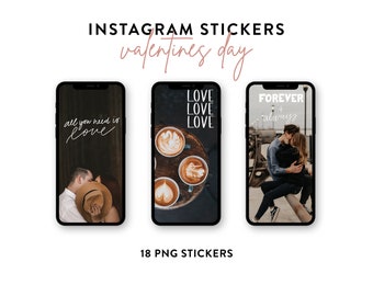 Instagram Story Sticker | Digitale Aufkleber | Valentinstag Aufkleber | Instagram Valentinstag Story Sticker | Valentinstag ClipArt