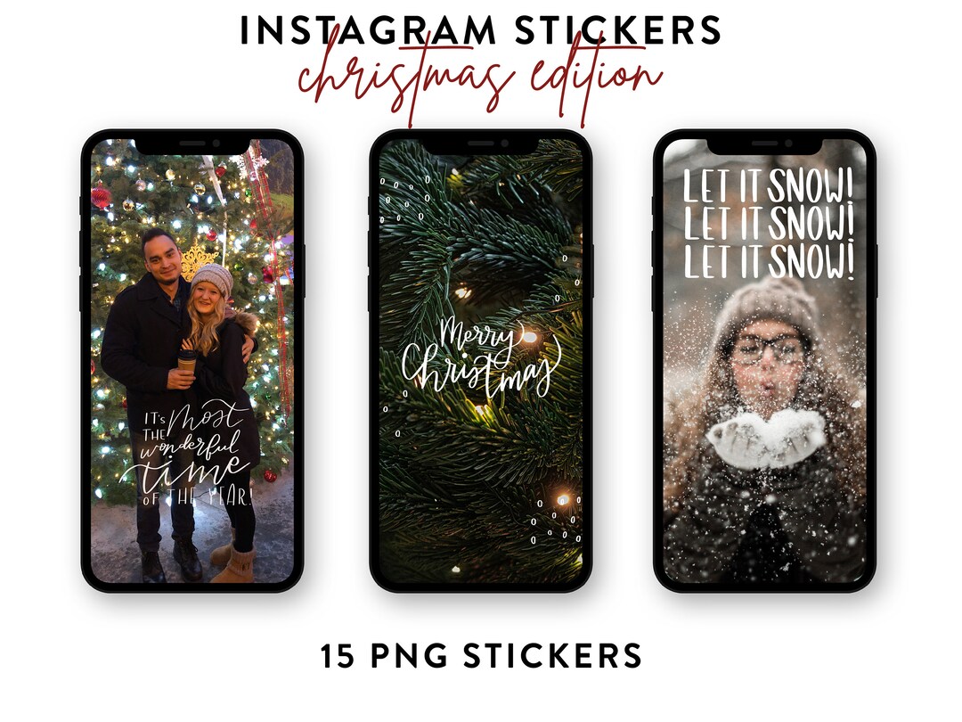 Instagram Story Stickers | Digital Stickers | Christmas Stickers ...