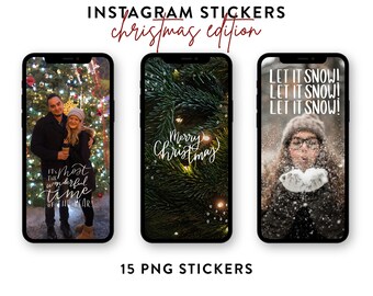 Instagram Story Sticker | Digitale Aufkleber | Weihnachtsaufkleber | Instagram Weihnachtsgeschichte Sticker | Weihnachten ClipArt | Digitale Clipart
