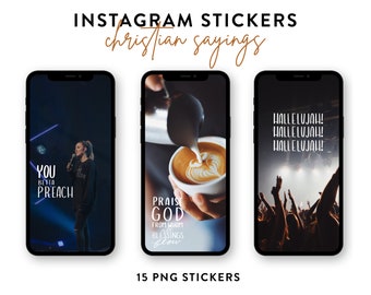 Instagram Story Sticker | Digitale Aufkleber | Christliche Aufkleber | Sofort Download | Christliche ClipArt | Digitale Clipart, Instagram Sticker