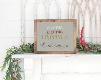 O Come O Come Emmanuel | Weihnachten druckbare | Digitaler Download | Weihnachten Wandkunst | Sofortiger Download | Weihnachts-Druck