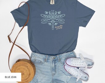 Dragonfly Graphic Tee, Comfort Color Tee, Summer Tee