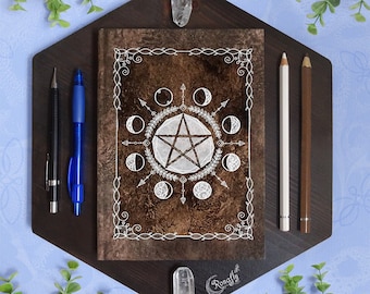 Crafty Witchy Mini Black Notebook Pagan Gothic Gift Pentagram Occult Spells