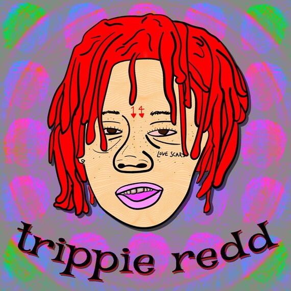 Great HD quality - Original Trippie Redd design drawn and digitally created...