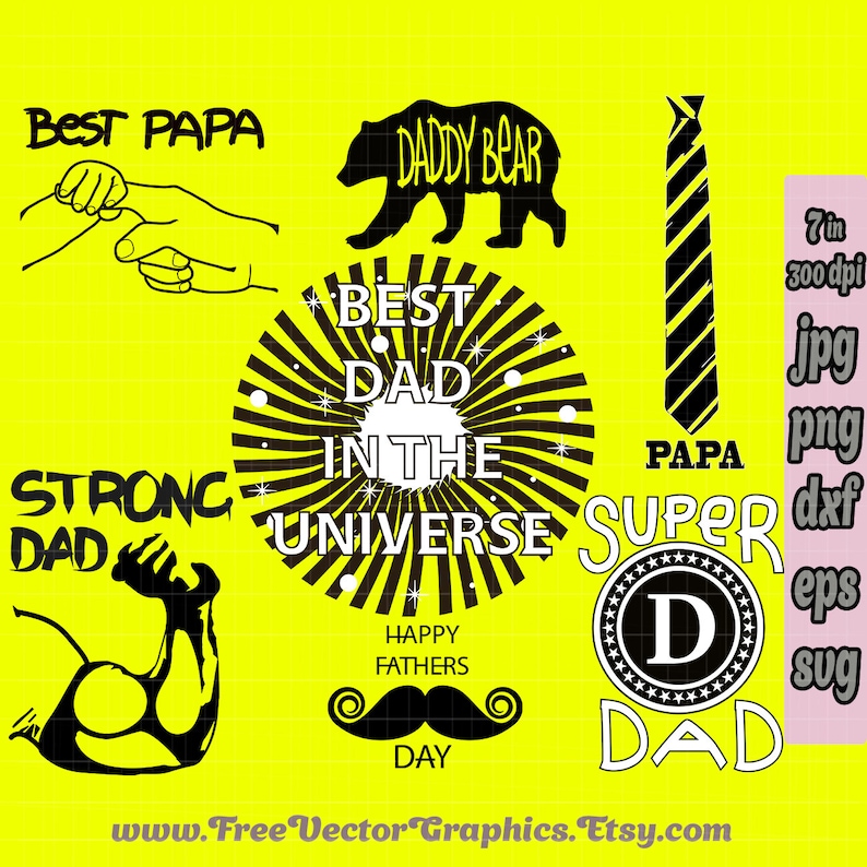 Cut Out Fathers Day Svg Bundle Daddy Svg Files Cut Machine Etsy