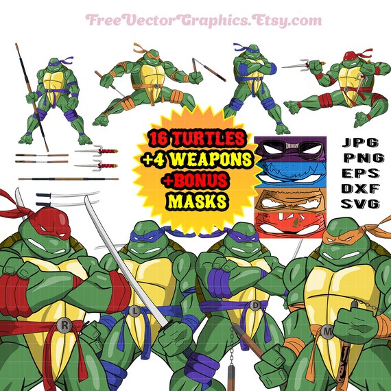 Download Free Clipart Svg Tmnt Teenage Mutant Ninja Turtle Svg Turtles Svg Etsy SVG Cut Files