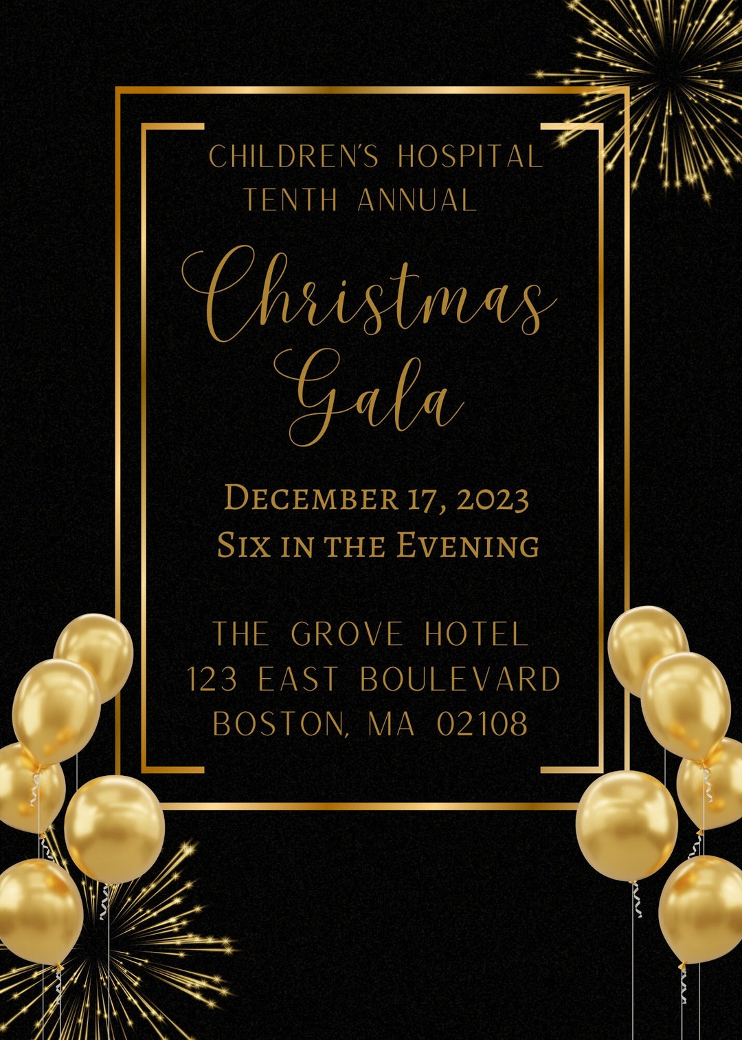 Christmas Gala Invitation Etsy