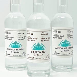 Casamigos Labels for Bridesmaid and Maid of Honor Proposal, Will You be My Maid of Honor Tequila Labels