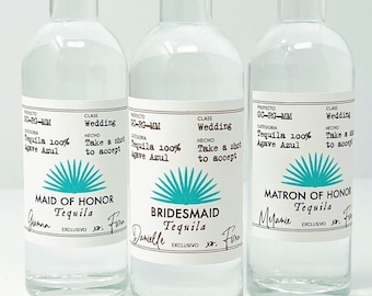 Casamigos Labels for Bridesmaid and Maid of Honor Proposal, Will You be My Maid of Honor Tequila Labels