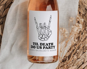 Til Death Do Us Party Labels | Champagne Labels | Wine Labels | Bachelorette Party