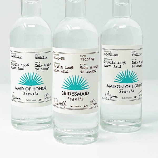 Casamigos Labels for Bridesmaid and Maid of Honor Proposal, Will You be My Maid of Honor Tequila Labels
