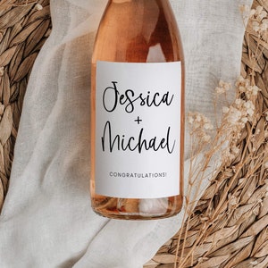 Engagement Gift for Couples, Engagement Wine and Champagne Labels, Engagement Gift for Her