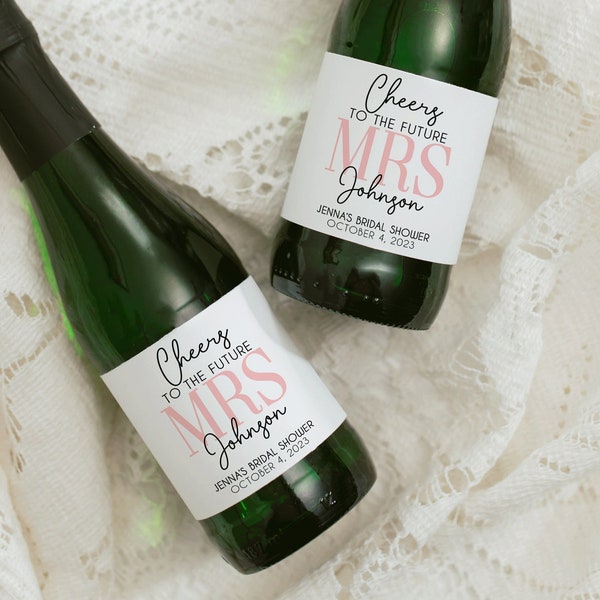 Bridal Shower Champagne Labels, Wine Labels, Bridal Shower Favor