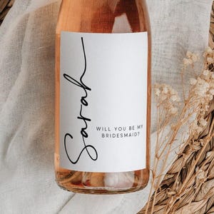 Bridesmaid and Maid of Honor Wine Labels, Will You be My Bridesmaid Wine Labels, Bridesmaid Proposal