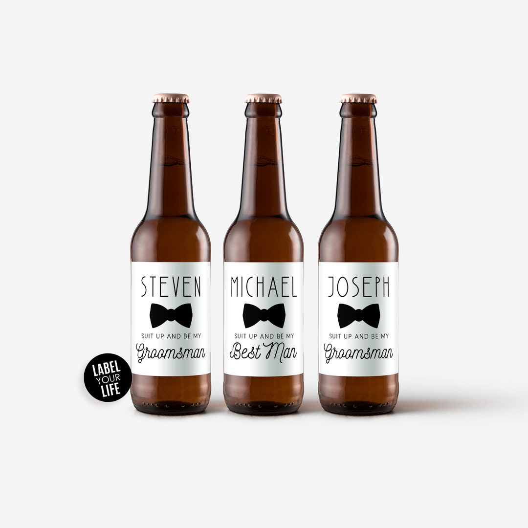 Groomsmen Beer Labels, Best Man Proposal, Custom Beer Labels - Etsy